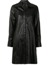 Low Classic Spread-collar Single-breasted Coat In 黑色