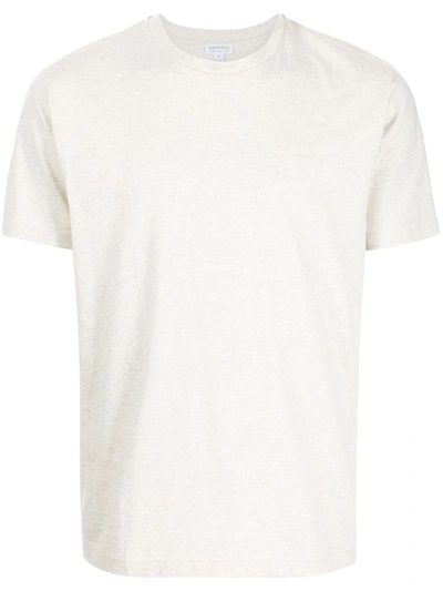Sunspel Round Neck T-shirt In Putty