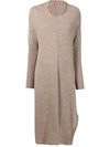 Forme D'expression Knitted Long Dress In 褐色