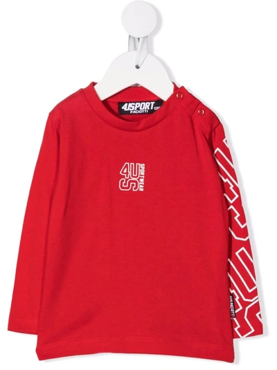 Cesare Paciotti 4us Babies' Long-sleeve Top In 红色
