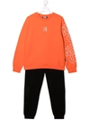 Cesare Paciotti 4us Logo Tracksuit Set In 橘色