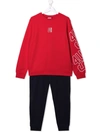 Cesare Paciotti 4us Logo Tracksuit Set In 红色