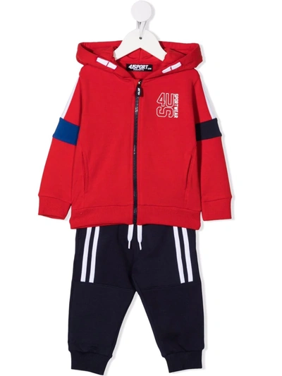 Cesare Paciotti 4us Babies' Logo Tracksuit Sets In 红色