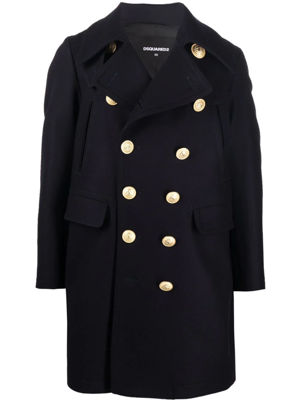 Dsquared2 contrasting-panels single-breasted coat - Neutrals