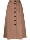 ESSENTIEL ANTWERP CHECK MIDI-LENGTH SKIRT