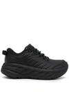 Hoka One One Bondi 7 Rubber-trimmed Mesh Sneakers In Black