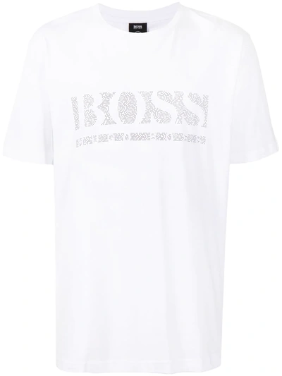 Hugo Boss Pixel Logo T-shirt In 白色