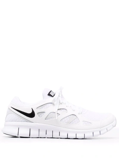 Nike Free Run 2 Rubber And Suede-trimmed Mesh Running Sneakers In White
