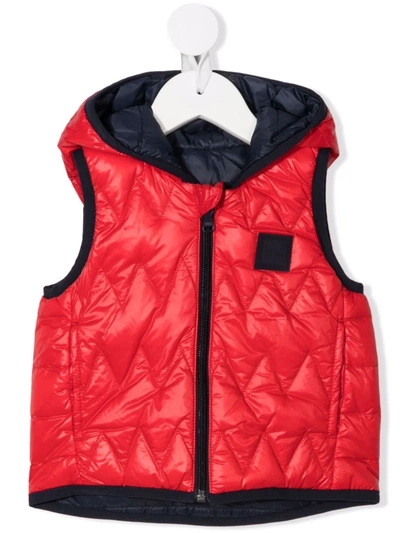 Bosswear Babies' Boss Kidswear Reversible Hooded Gilet (6-36 Months) In 蓝色