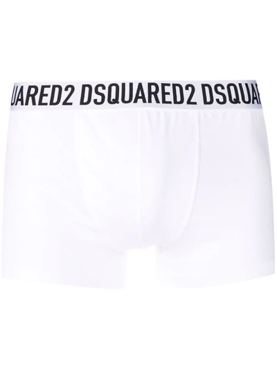 Dsquared2 Logo Waistband Boxer In White