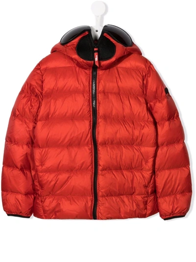 Ai Riders On The Storm Young Pompom-detail Padded Coat In 红色