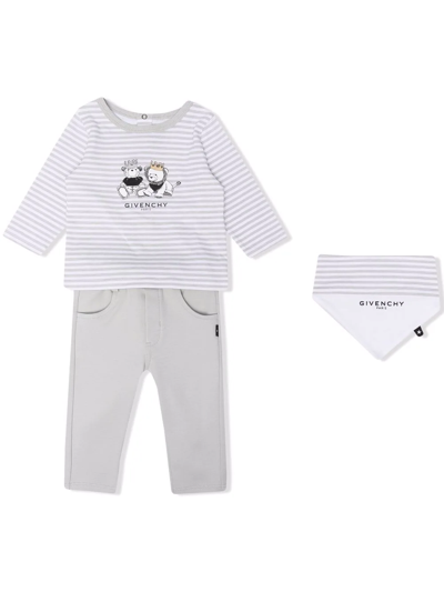 Givenchy Babies' Logo-printed Tracksuit In 灰色