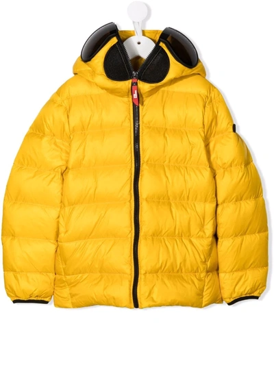 Ai Riders On The Storm Young Pompom-detail Padded Coat In 黄色