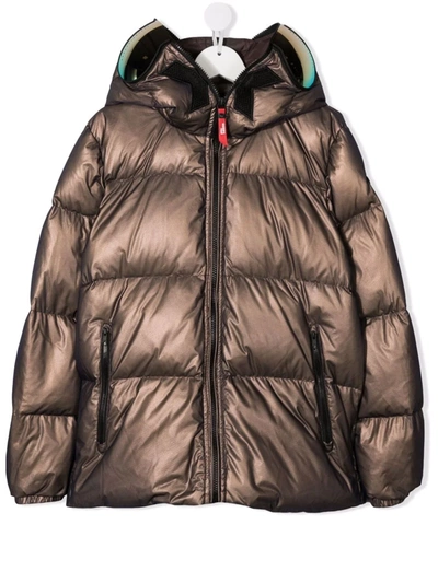 Ai Riders On The Storm Young Kids' Pompom-detail Padded Coat In 中性色
