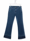 VERSACE LOW-RISE FLARED DENIM JEANS