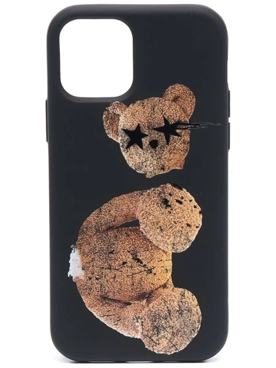 Palm Angels Black Iphone 12 Pro Case With Maxi Star Eyes Teddy Print