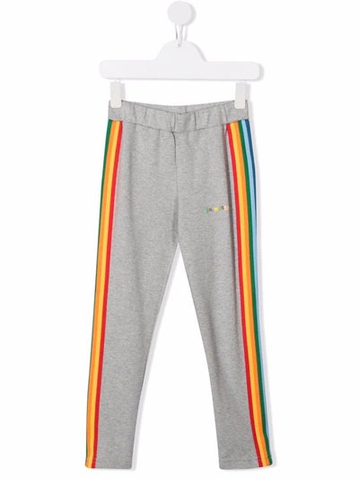 Palm Angels Side Stripe Trackpants In 灰色