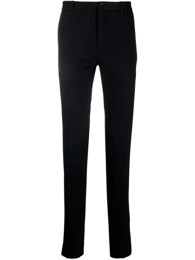 Incotex Mid-rise Straight-leg Trousers In Black