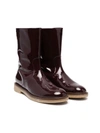 Bonpoint Polished-finish Boots In 红色