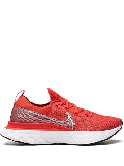 Nike React Infinity Run Flyknit Sneakers In 红色