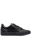 Geox Snakeskin-effect Trainers In 黑色
