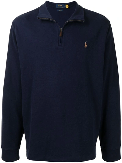 Polo Ralph Lauren High-neck Polo Sweatshirt In 蓝色