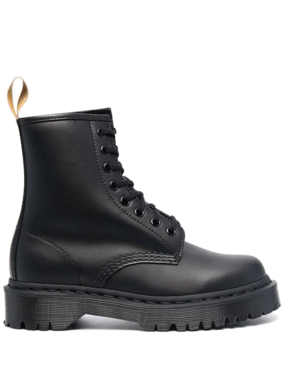 Dr. Martens' Faux Leather Lace-up Ankle Boots In Black