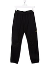 STONE ISLAND JUNIOR TEEN LOGO PATCH TRACK trousers