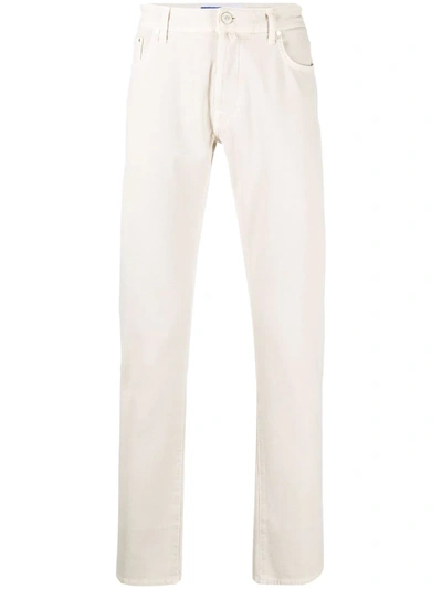 Jacob Cohen Mid-rise Straight-leg Chinos In Neutrals