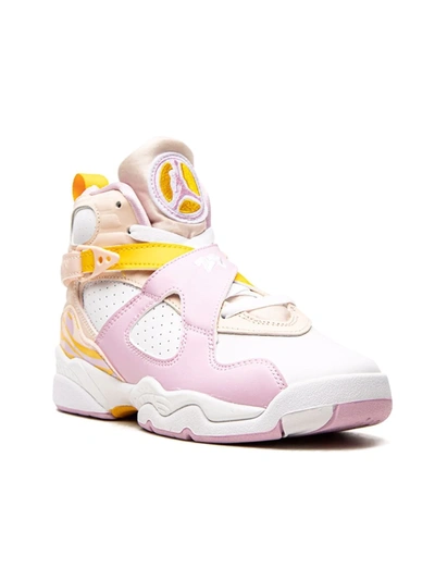 Jordan Kids' Air  8 Retro Sneakers In White
