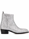 Giuseppe Zanotti New York Glitter Ankle Boots In 金属色