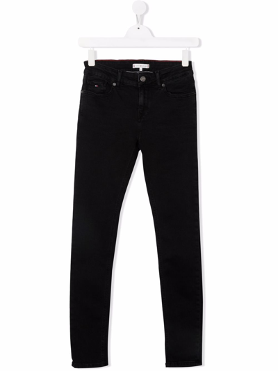 Tommy Hilfiger Junior Teen Mid-rise Skinny Jeans In 黑色