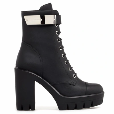 Giuseppe Zanotti Fran Block-heel Cargo Boots In 黑色