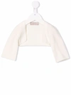 La Stupenderia Cashmere Open Cardigan In 白色