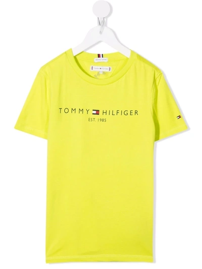 Tommy Hilfiger Junior Organic Cotton Logo T-shirt In 绿色