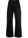 Icon Denim Chloe Distressed Cropped Jeans In 黑色