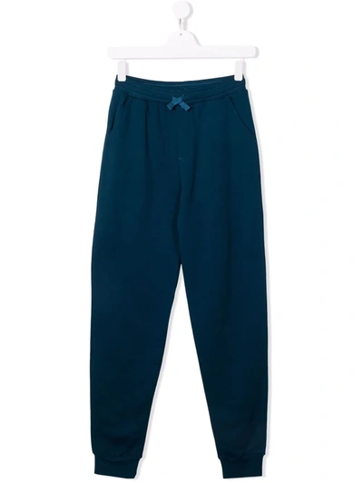 North Sails Kids' Drawstring Organic Cotton Track Trousers In 蓝色