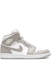 Jordan Air  1 Mid Shoes In College Grey,white,light Bone