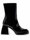 Nodaleto Patent Leather 200 Mm Heeled Ankle Boots In 黑色