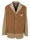 JUNYA WATANABE JUNYA WATANABE MAN PANELLED LOGO PATCH BLAZER