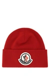 MONCLER MONCLER LOGO PATCHED BEANIE