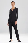 Natori Feather Essentials Solid Pajamas In Black