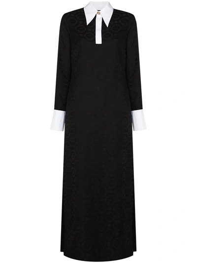 Casablanca Black Cotton And Viscose Blend Dress