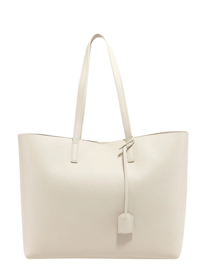 Saint Laurent Shopping Top Handle Tote Bag In Vintage White