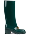 Gucci Women's Knee-high Boot With Horsebit In Green