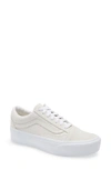 Vans Old Skool Deboss Otw Platform Sneakers In White/beige-neutral In Marshmallow