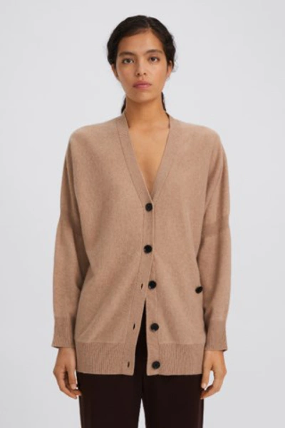 Filippa K Cashmere Batwing Cardigan In Camel Mel.