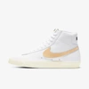 Nike Blazer Mid '77 Vintage Women's Shoes In White,peach,hyper Crimson,canvas