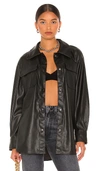 Bb Dakota By Steve Madden Faux Good Measure Shacket In 黑色