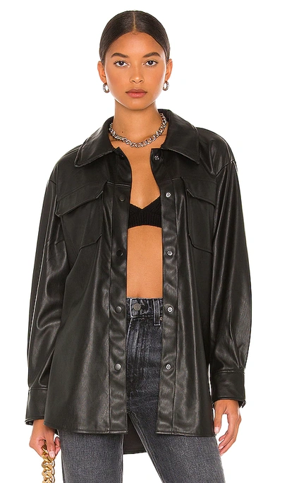 Bb Dakota By Steve Madden Faux Good Measure Shacket In 黑色